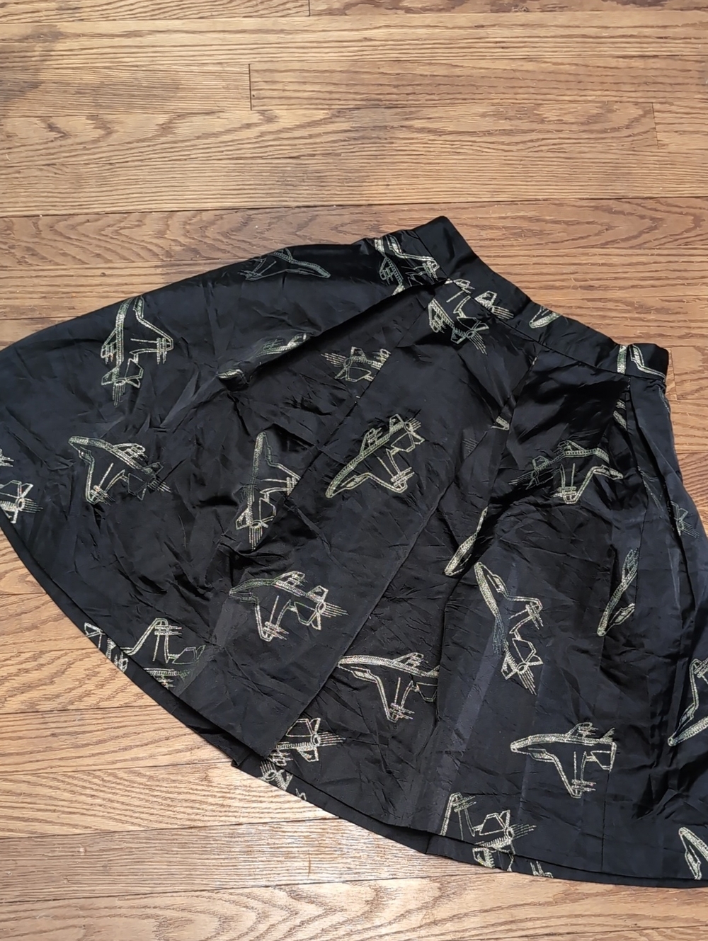 Anthropologie Mo And Co Airplane Novelty Print Skirt